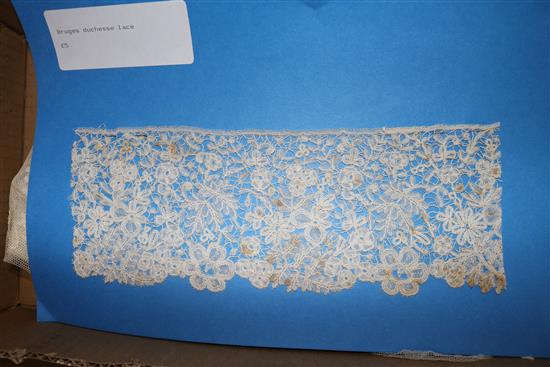 A collection of mostly needle lace, collars, stoles, etc